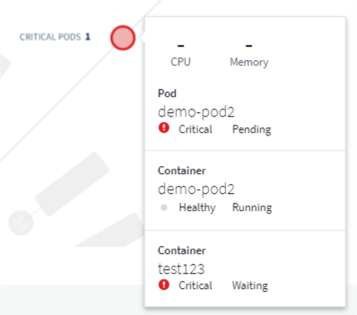 Informations sur le pod critique