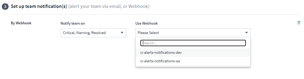 Notification du moniteur Webhook