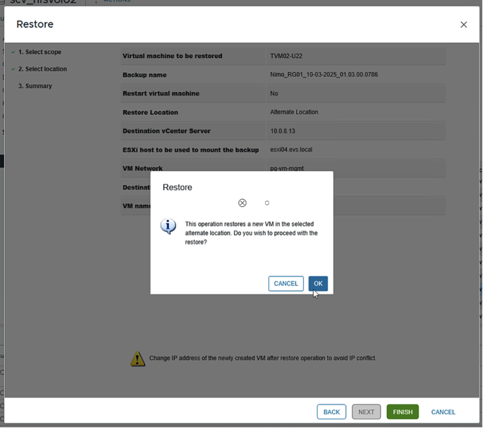 Figure représentant la boîte de dialogue pour l'étape ci-dessus