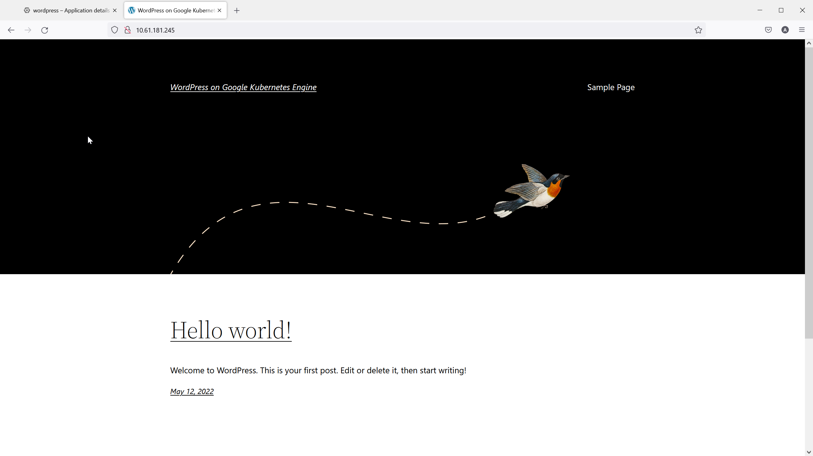 WordPress dans le navigateur