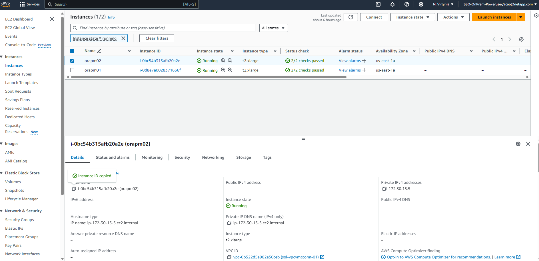 Cette image fournit le provisionnement de volume Amazon FSx ONTAP à partir de la console AWS FSx