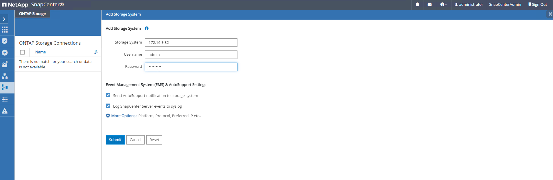 Cette image fournit des Azure NetApp Files pour le serveur SnapCenter