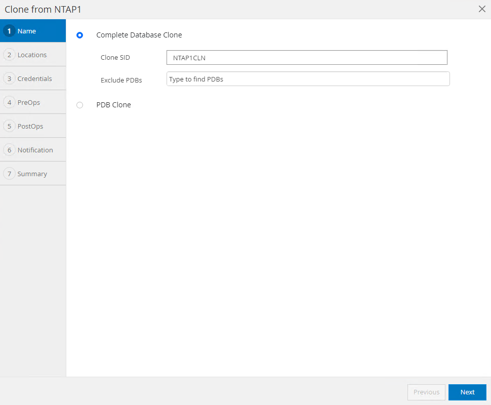 Capture d'écran montrant la configuration de SnapCenter .