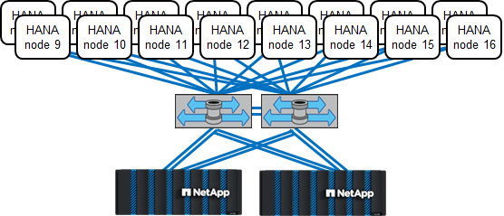 Hôtes SAP HANA supplémentaires reliés à une paire haute disponibilité de stockage