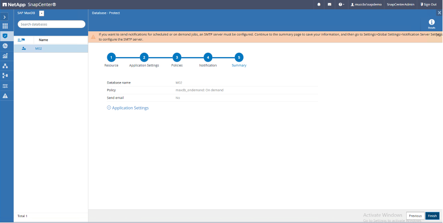Capture d'écran de l'interface utilisateur Ajouter une ressource MaxDB