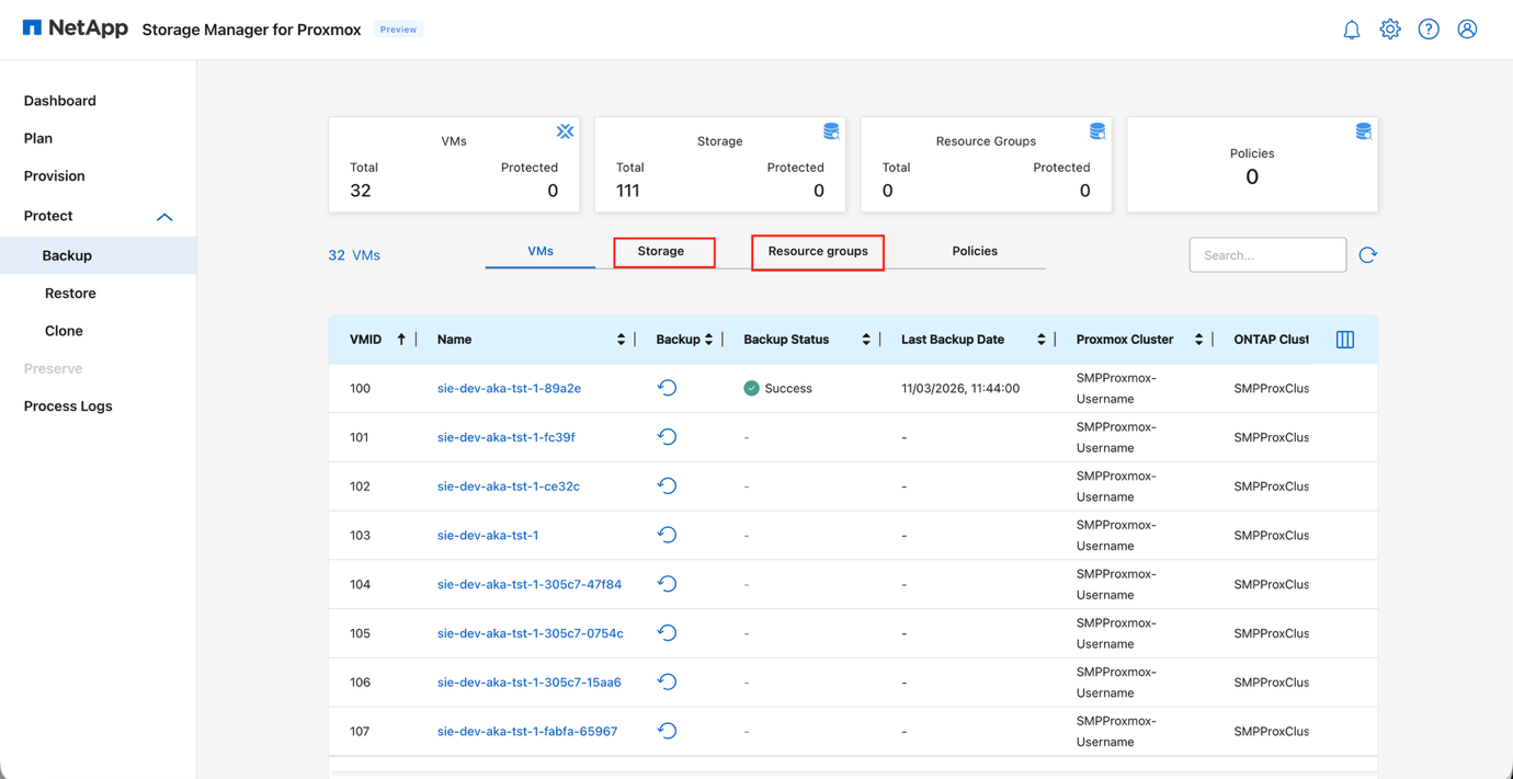 Onglet Groupe de ressources avec option de création d'un nouveau groupe de ressources
