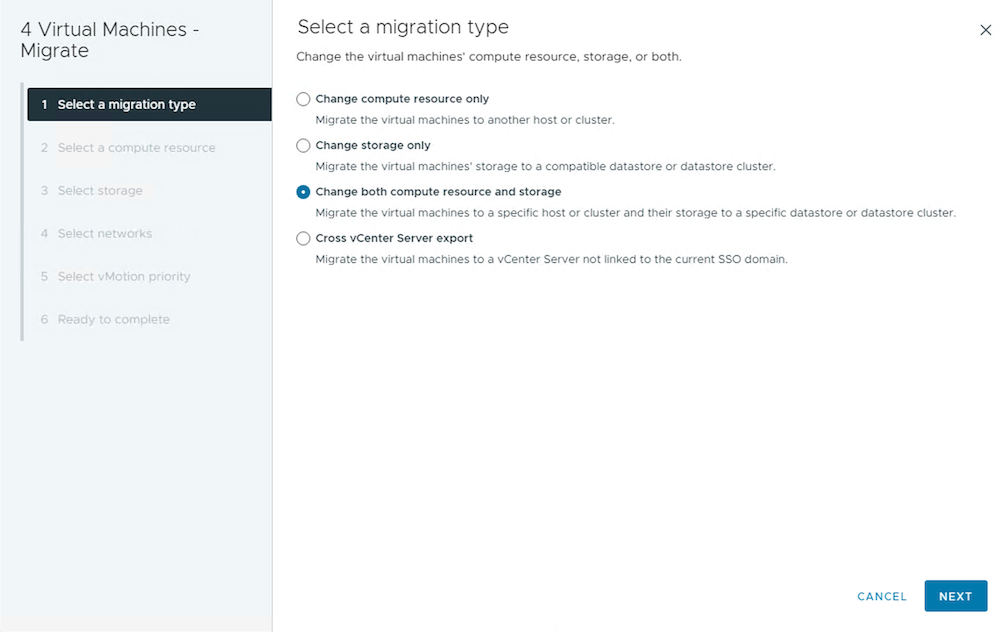 Modifiez les ressources de calcul et de stockage