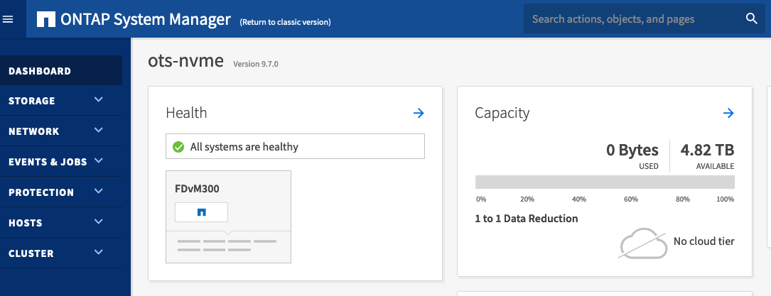 ONTAP System Manager