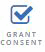 Capture d'écran de l'icône de consentement de subvention