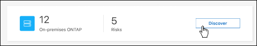 Une capture d’écran de la page Systèmes détectables qui affiche 12 clusters ONTAP sur site non découverts.