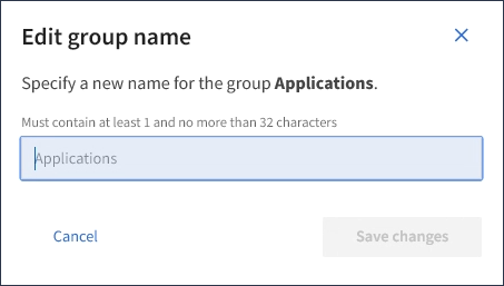 Modifier le nom du groupe