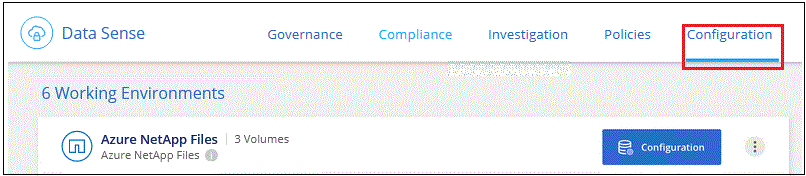 Schermata della scheda Compliance (conformità) che mostra il pulsante Scan Status (Stato scansione) disponibile nella parte superiore destra del riquadro del contenuto.
