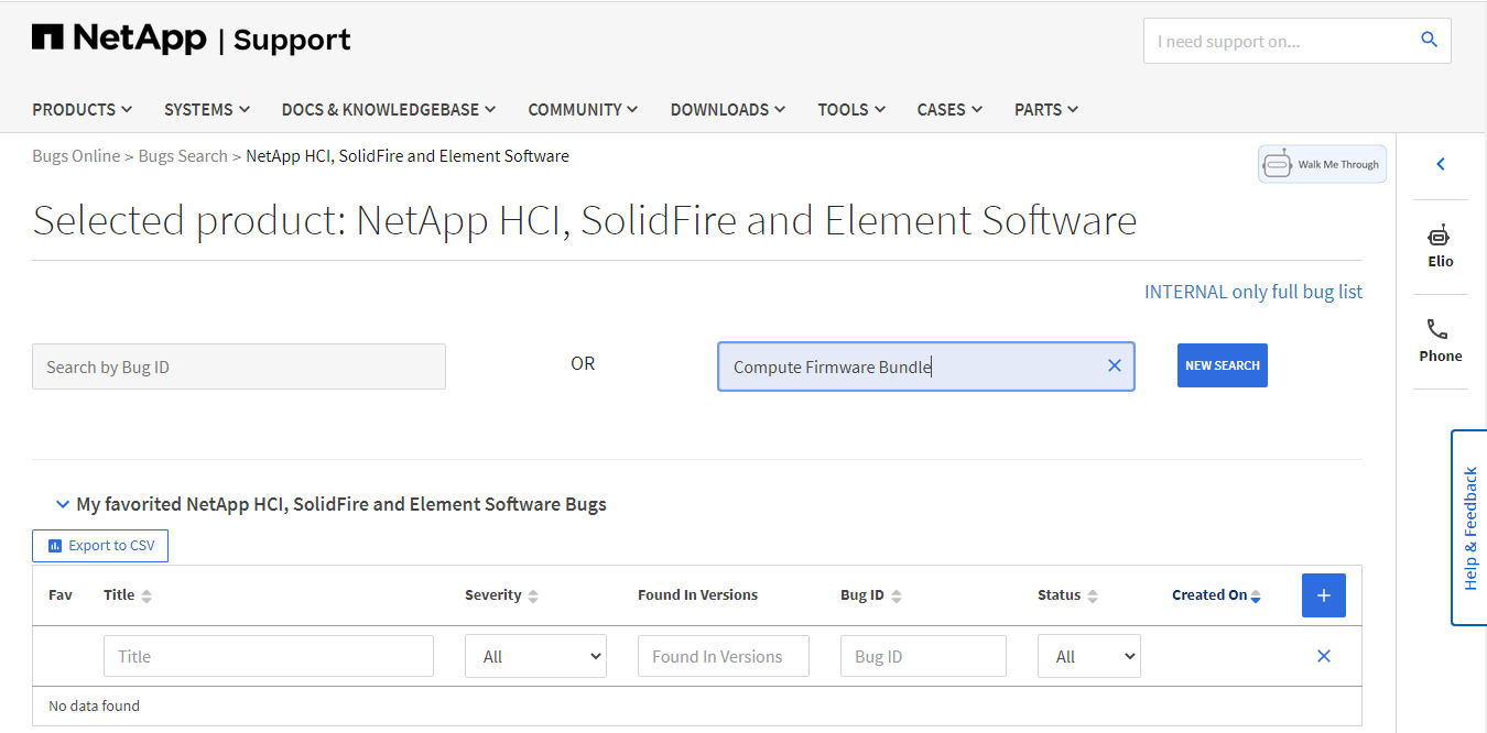 Note sulla versione del bundle del firmware di storage