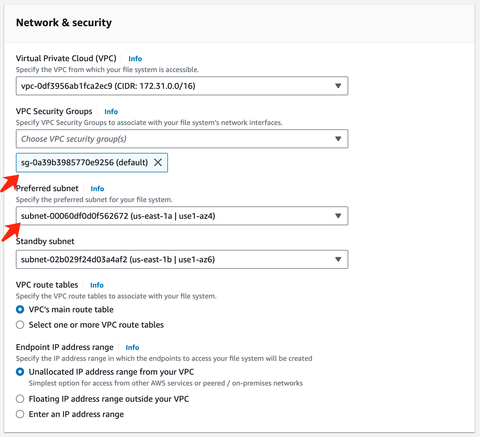 Configurazione di rete e sicurezza