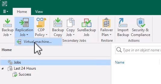creare un processo di replicazione della macchina virtuale