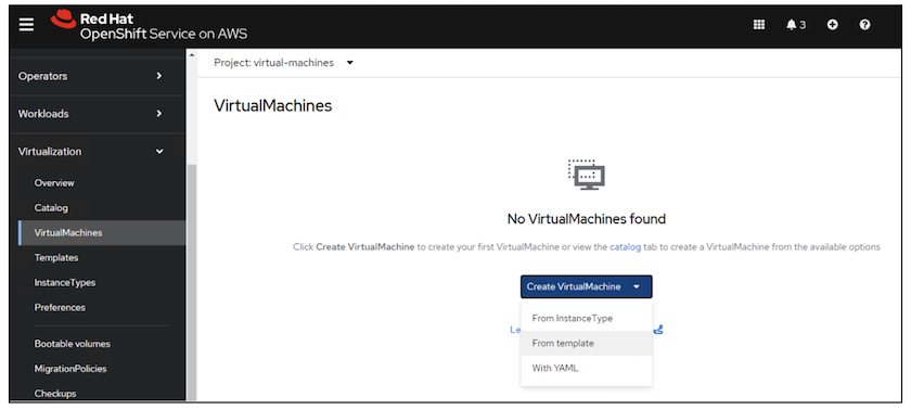 OCP-v Crea VM da modello