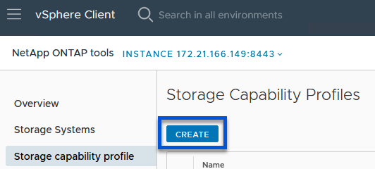 Profilo delle capacità di storage