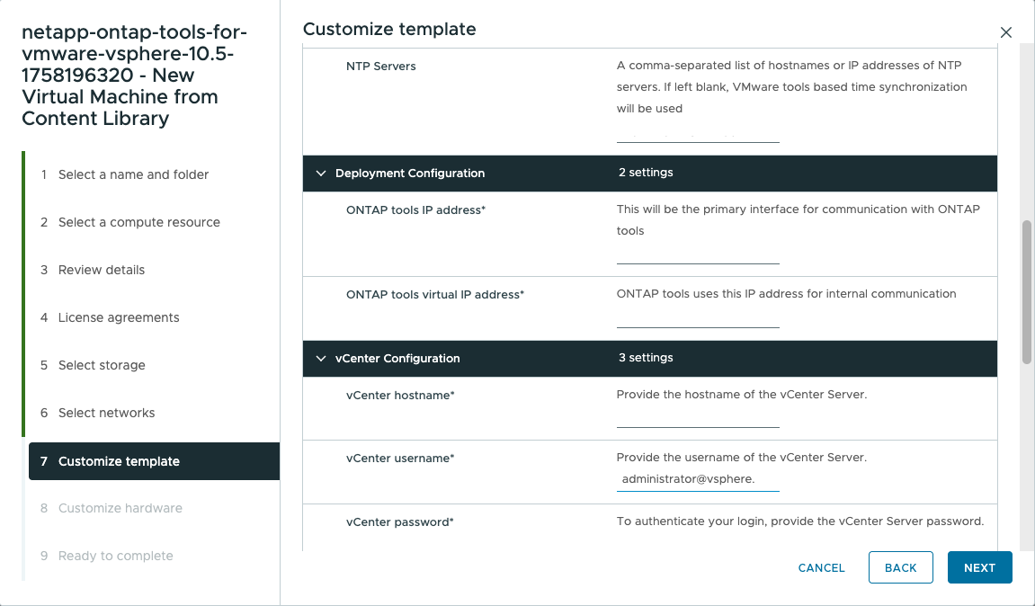Personalizza il modello