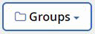 Schermata del pulsante SaaS Backup Groups Menu (Menu gruppi di backup SaaS)