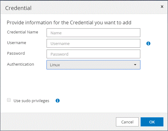 Screenshot per installare l'account RUN AS