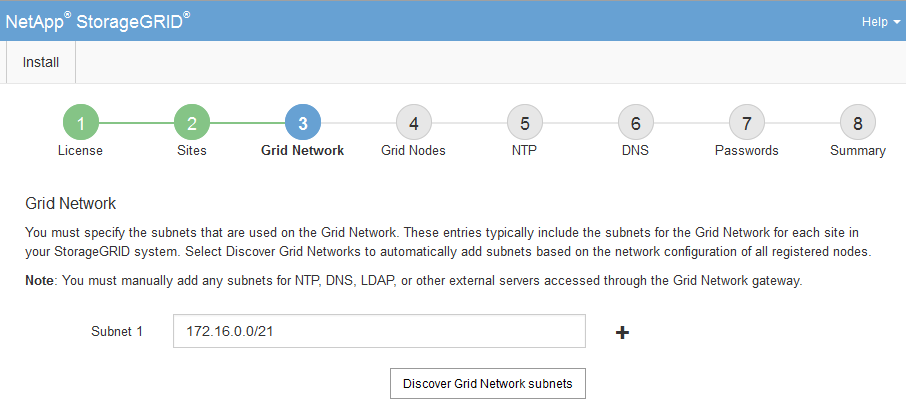 Specificare le subnet