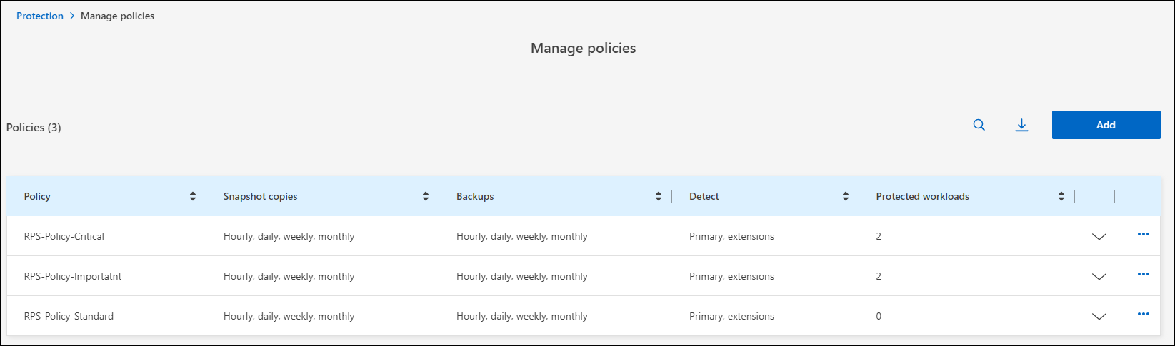 "[Manage policies