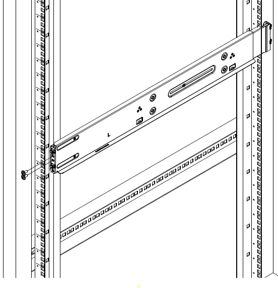 2U 用のレール取り付け