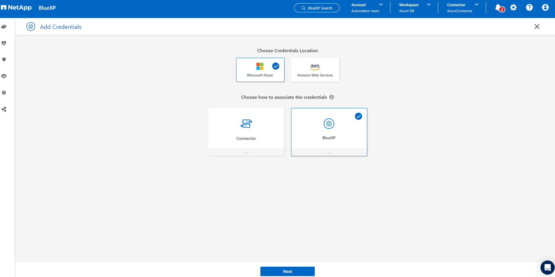 GUI でこの手順を示すスクリーンショット。