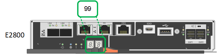 E2800 のデジタル表示ディスプレイに表示されているコード