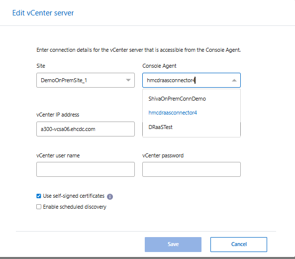 콘솔 에이전트를 변경하는 스크린샷