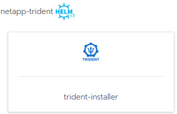 Rancher의 카탈로그 페이지에 있는 Trident 설치 프로그램