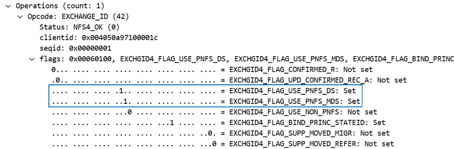 pNFS 마운트를 위한 패킷 캡처