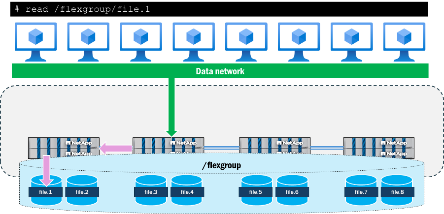 pNFS 없이 FlexGroup 볼륨에서 단일 파일 액세스