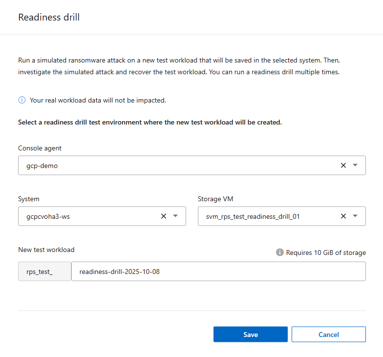 Configurar página de treinamento de prontidão