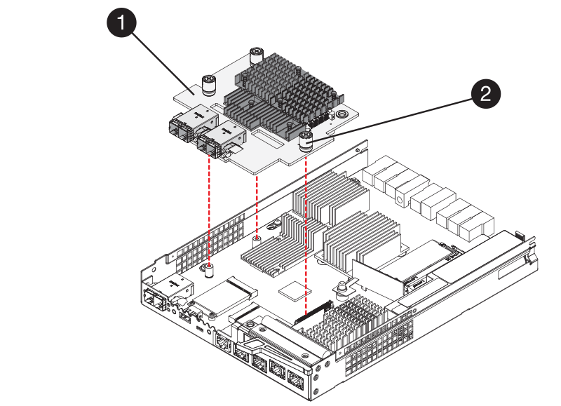 Volte a instalar o HIC na placa do controlador