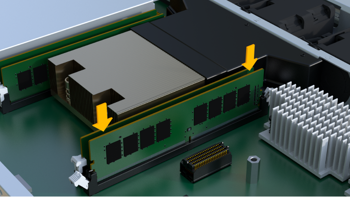 Instale o DIMM no slot do controlador