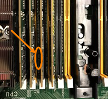 Mostra os números do slot DIMM na placa-mãe H610C.