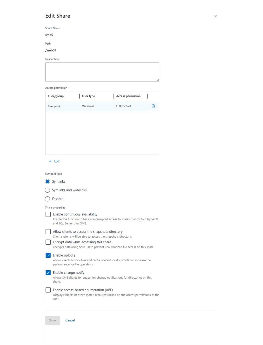 Informações de compartilhamento de PMEs