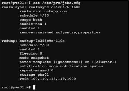 Arquivo de configuração de tarefa de backup agendada no Proxmox VE