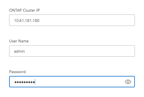 Adicione credenciais do sistema de storage