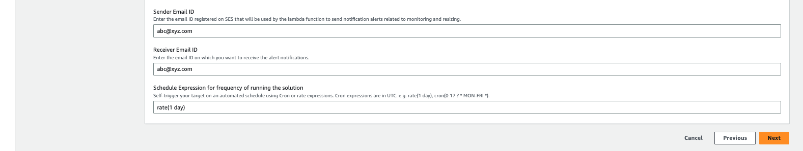 Esta imagem mostra a janela Detalhes da pilha do AWS CloudFormation