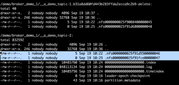 Esta captura de tela mostra a saída de log para o Cluster 2 travando.