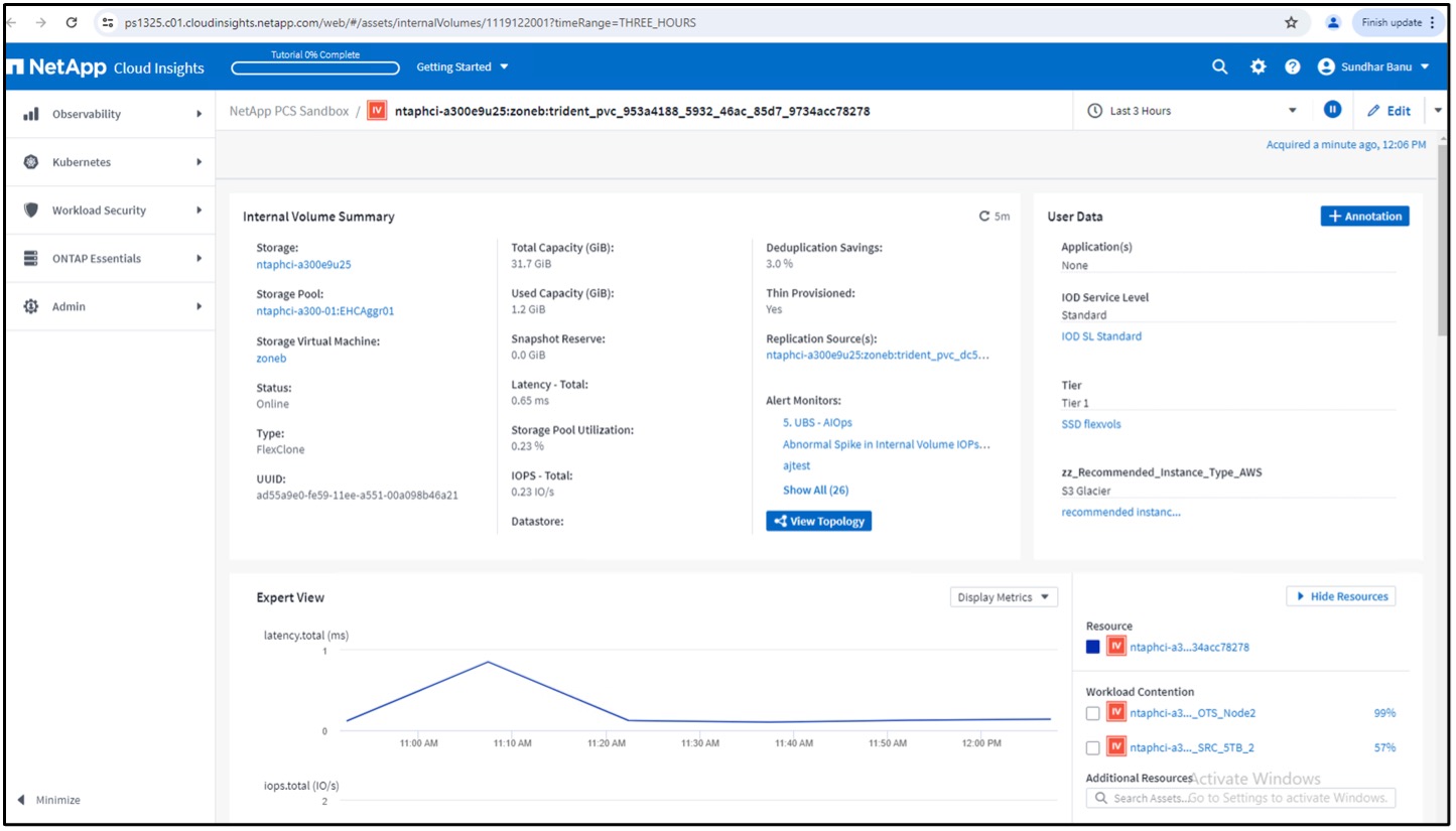 Amostras de Cloud Insights