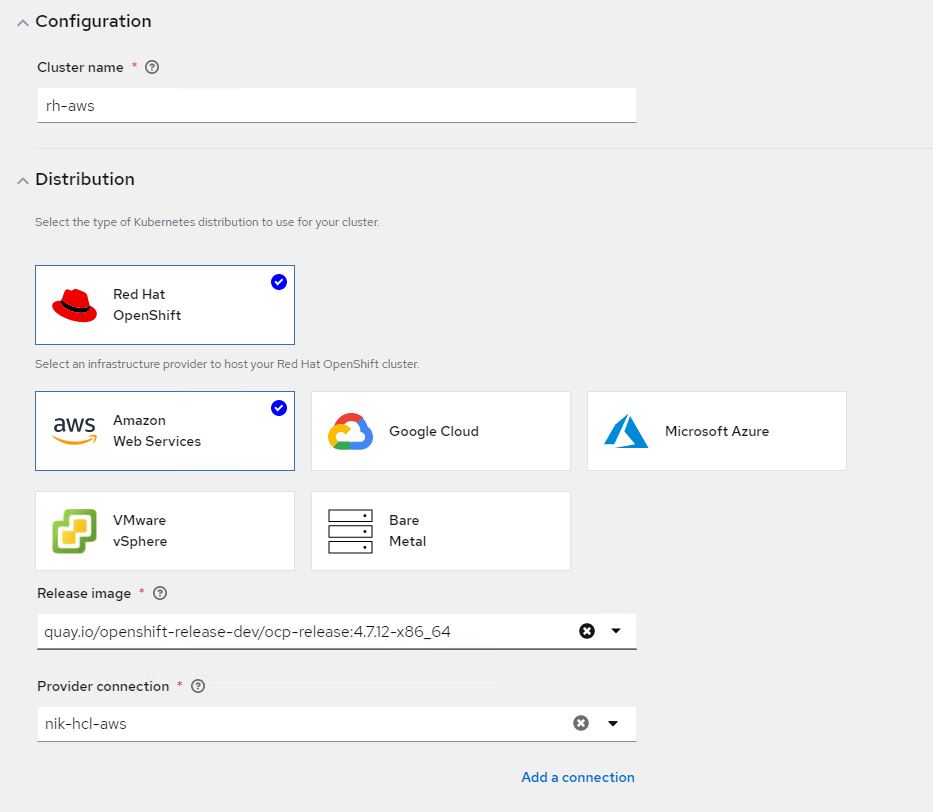 Adicionar clusters