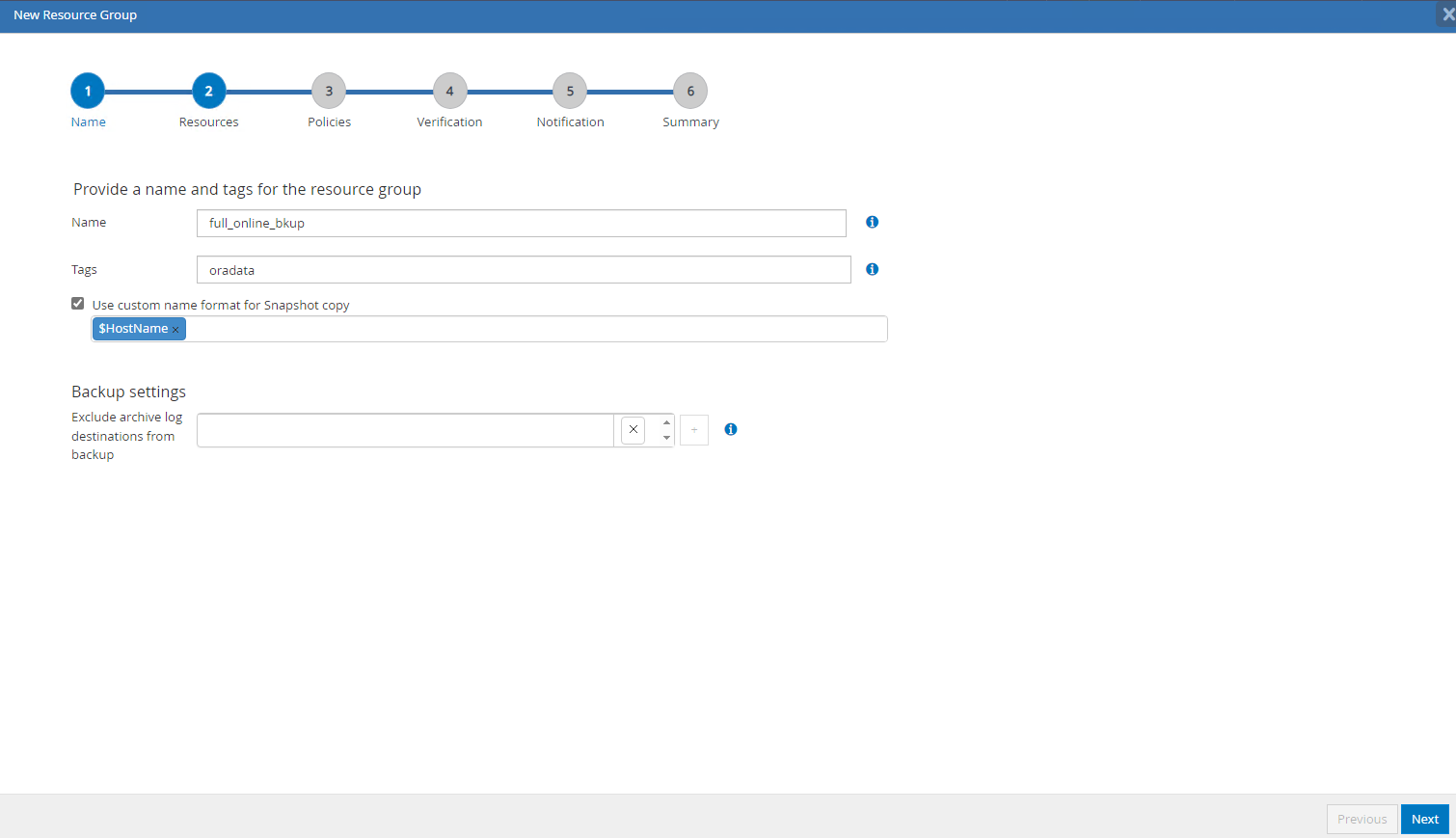 Esta imagem fornece backup de banco de dados para o servidor SnapCenter