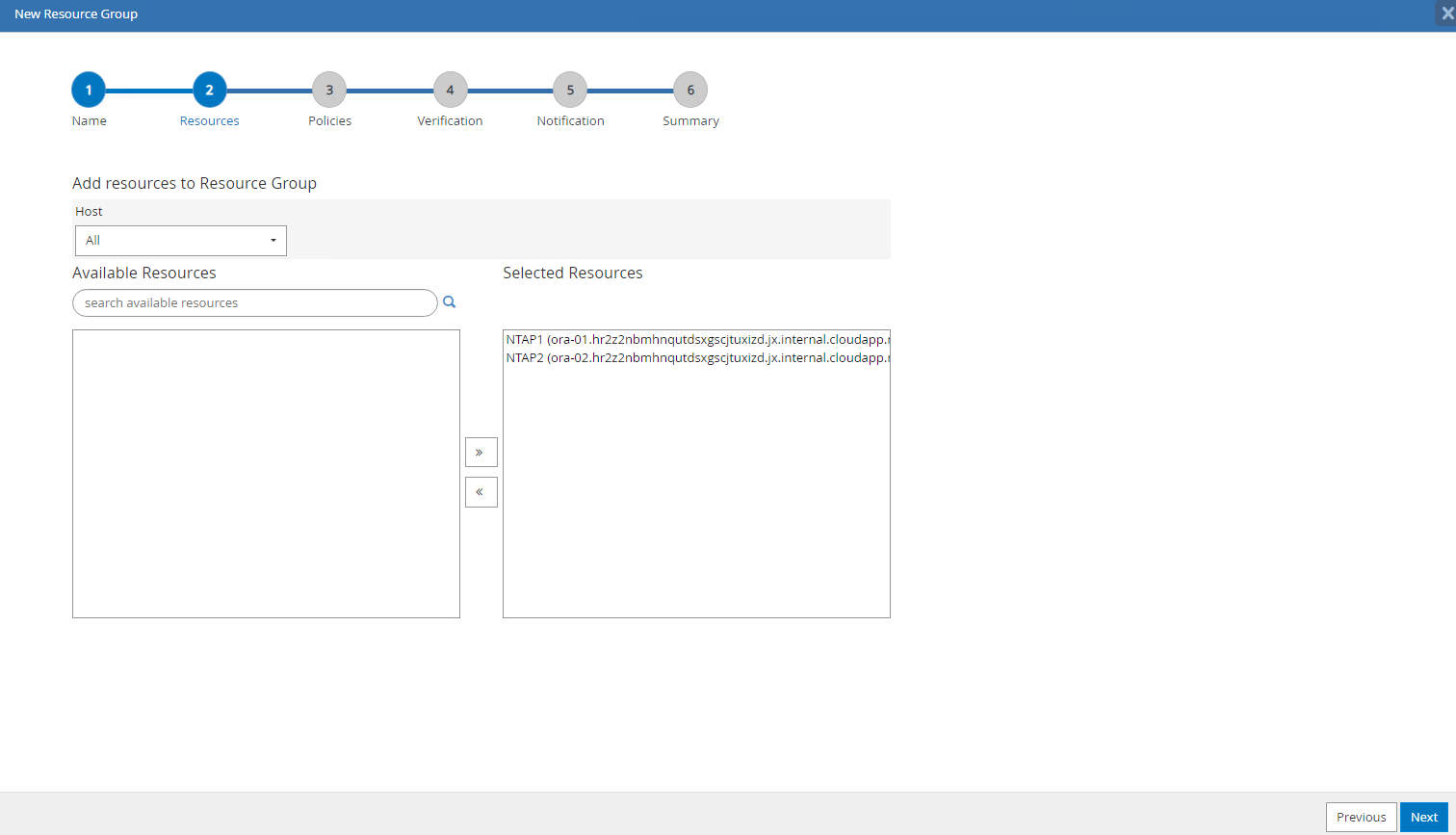 Esta imagem fornece backup de banco de dados para o servidor SnapCenter