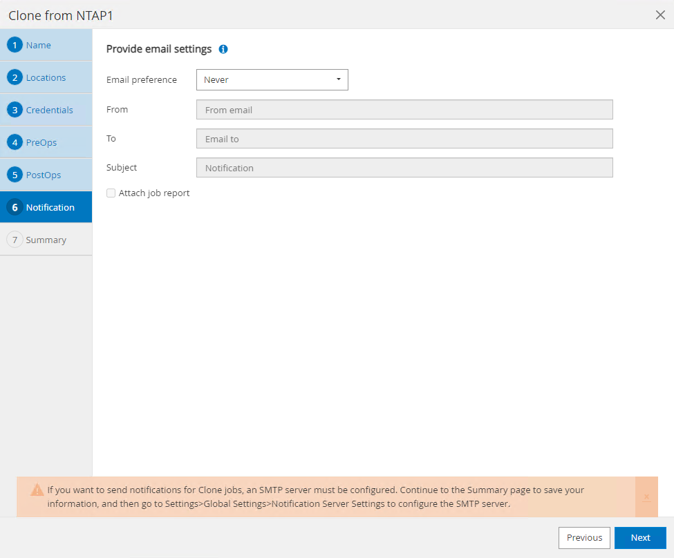 Esta imagem fornece clone de banco de dados para o servidor SnapCenter