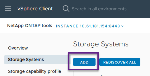 Adicione o sistema de storage