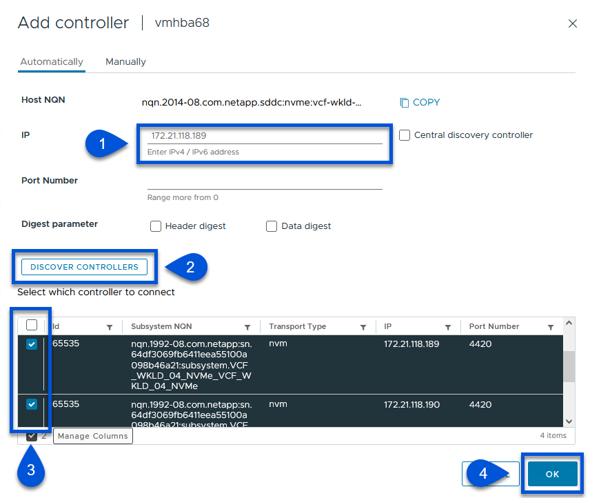 Descubra e adicione controladores