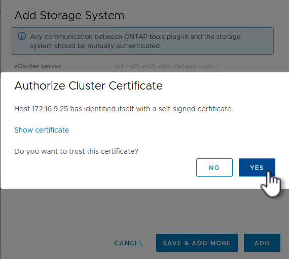 Autorizar certificado de cluster